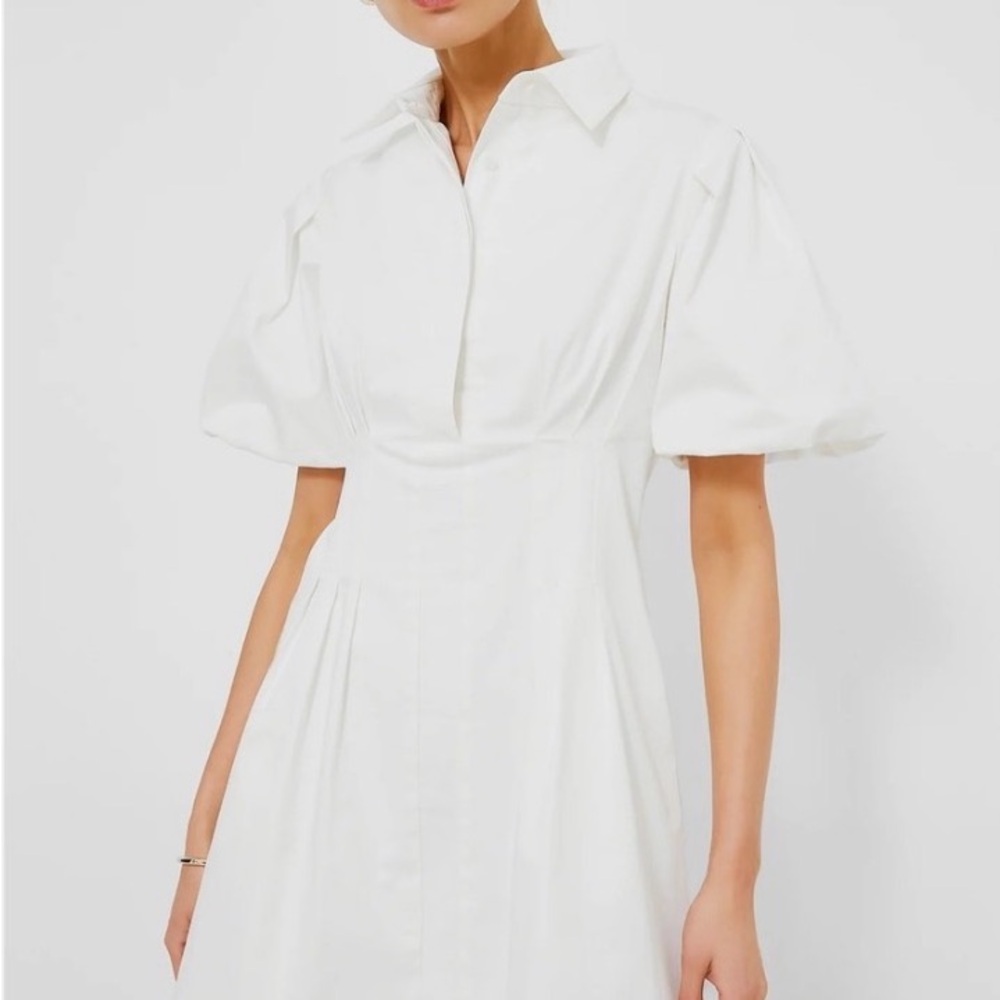 Tuckerhuck Delaney White Puff Sleeve Dress